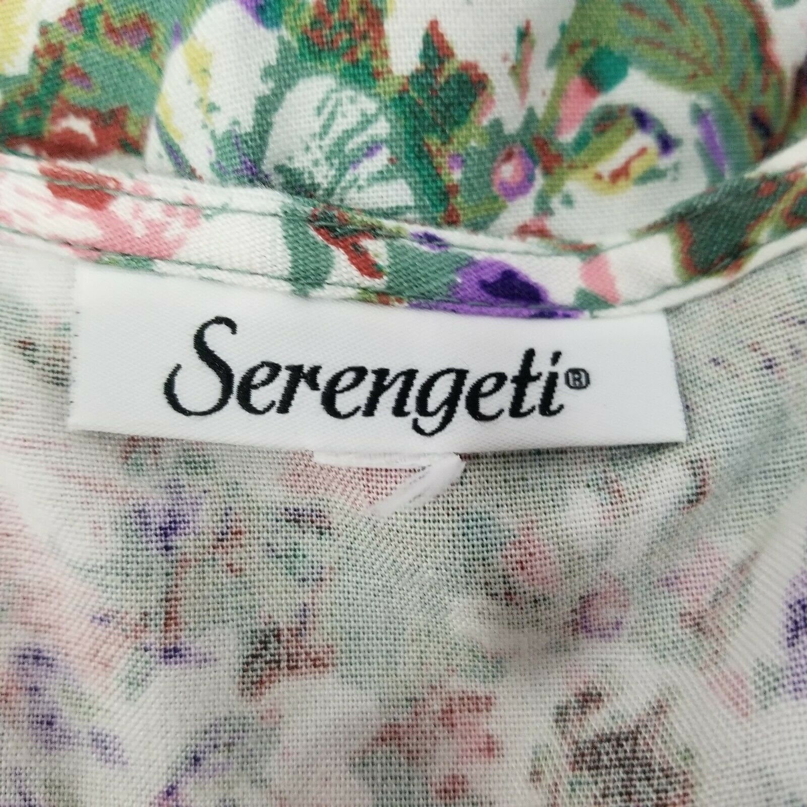 Vintage 90s Serengeti Size 14 Cottage Core Prairie Floral Tie Back Pleated Dress