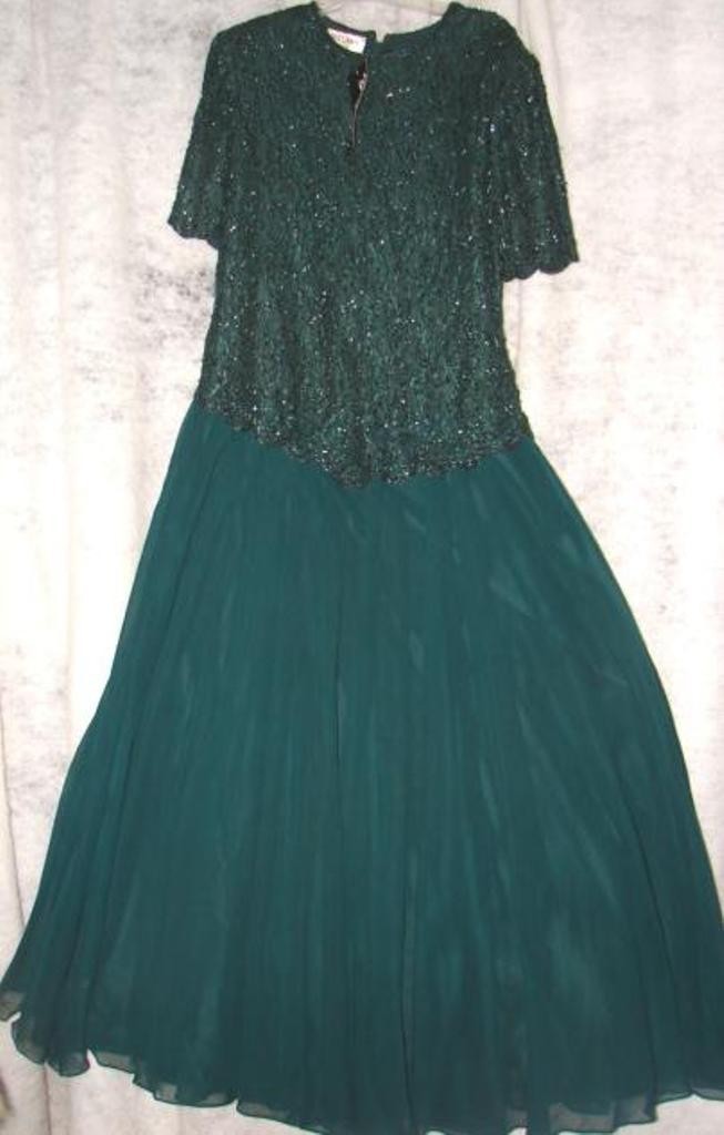 Vintage Handmade Brilliante by J A Green Sequence Top Dress Size Large