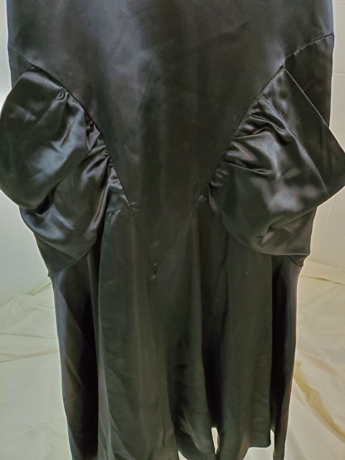Diamond’s Run VTG 1980s Disco Party Satin Sequins Black Blue Dress Size 4