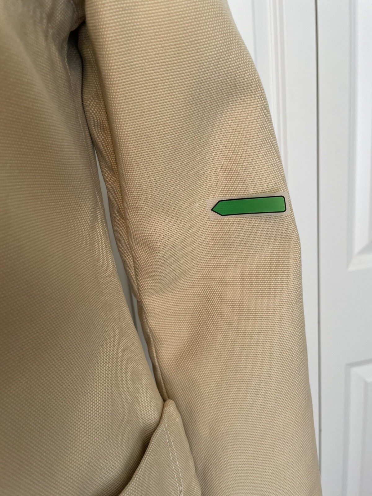 Vintage Jerold Outer Banks Collection XS Beige Double Breasted Lined Jacket Coat