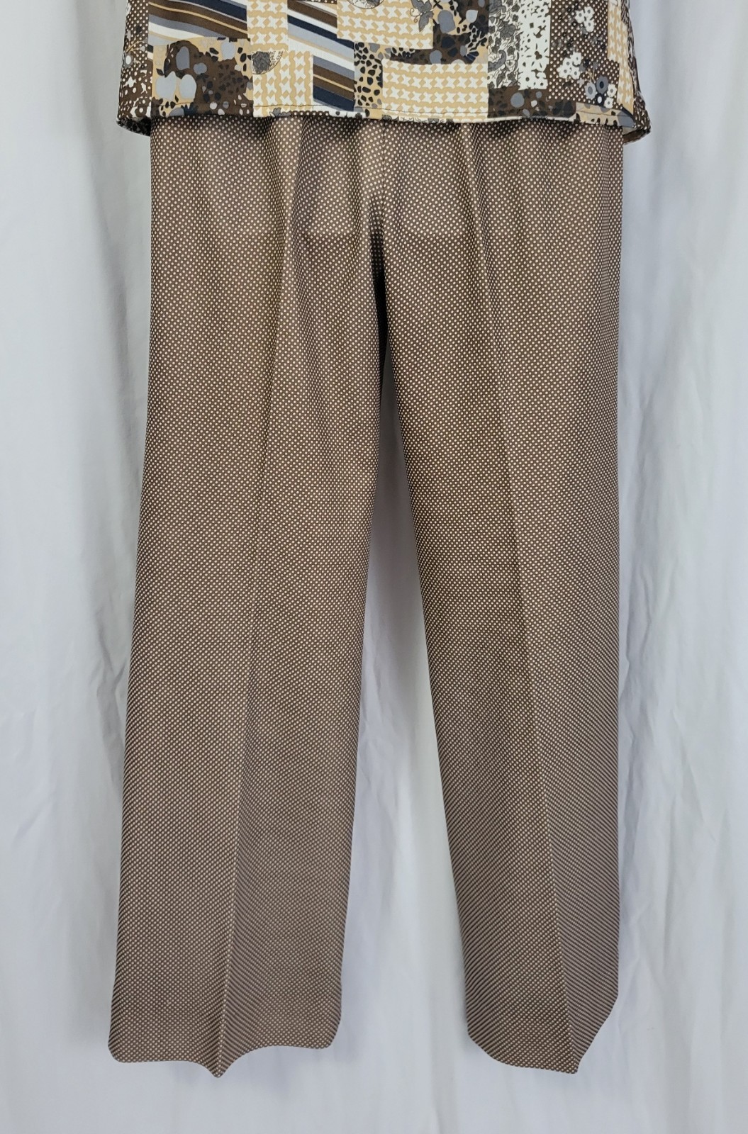 Vintage 2 Pc Top & Pants Set in Brown/Grey/White Size XS Maternity?