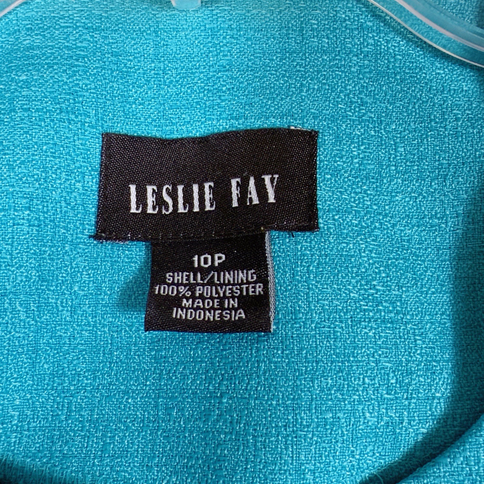 Vintage Leslie Fay Petite 3 Pc Set Size 10P Teal Pleated Skirt Blouse Secretary