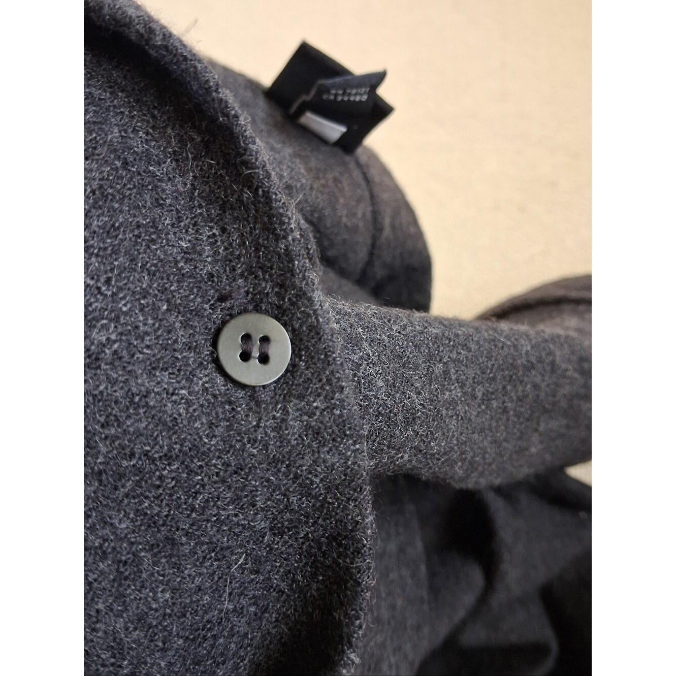eileen fisher wool collared sweater medium minimalist quiet luxury lagenlook