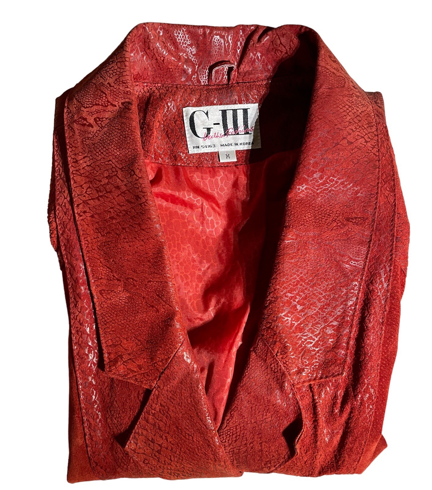 Vintage G-III Leather Fashions Red Lined Leather Jacket EUC 80’s 90’s
