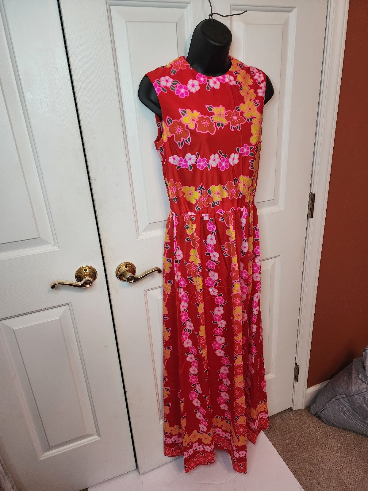 Tanner Of North Carolina Vintage Red Hawaiian Dress Women’s Size 8