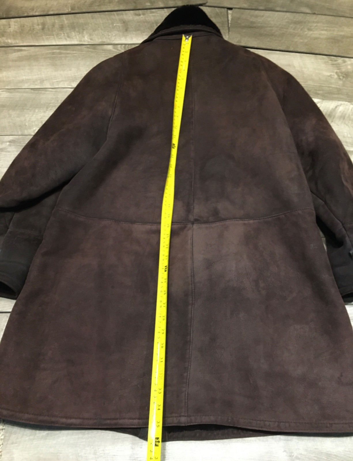 Vintage Delino Shearling Sheepskin Womens Coat Jacket Chocolate Size 6 Bomber