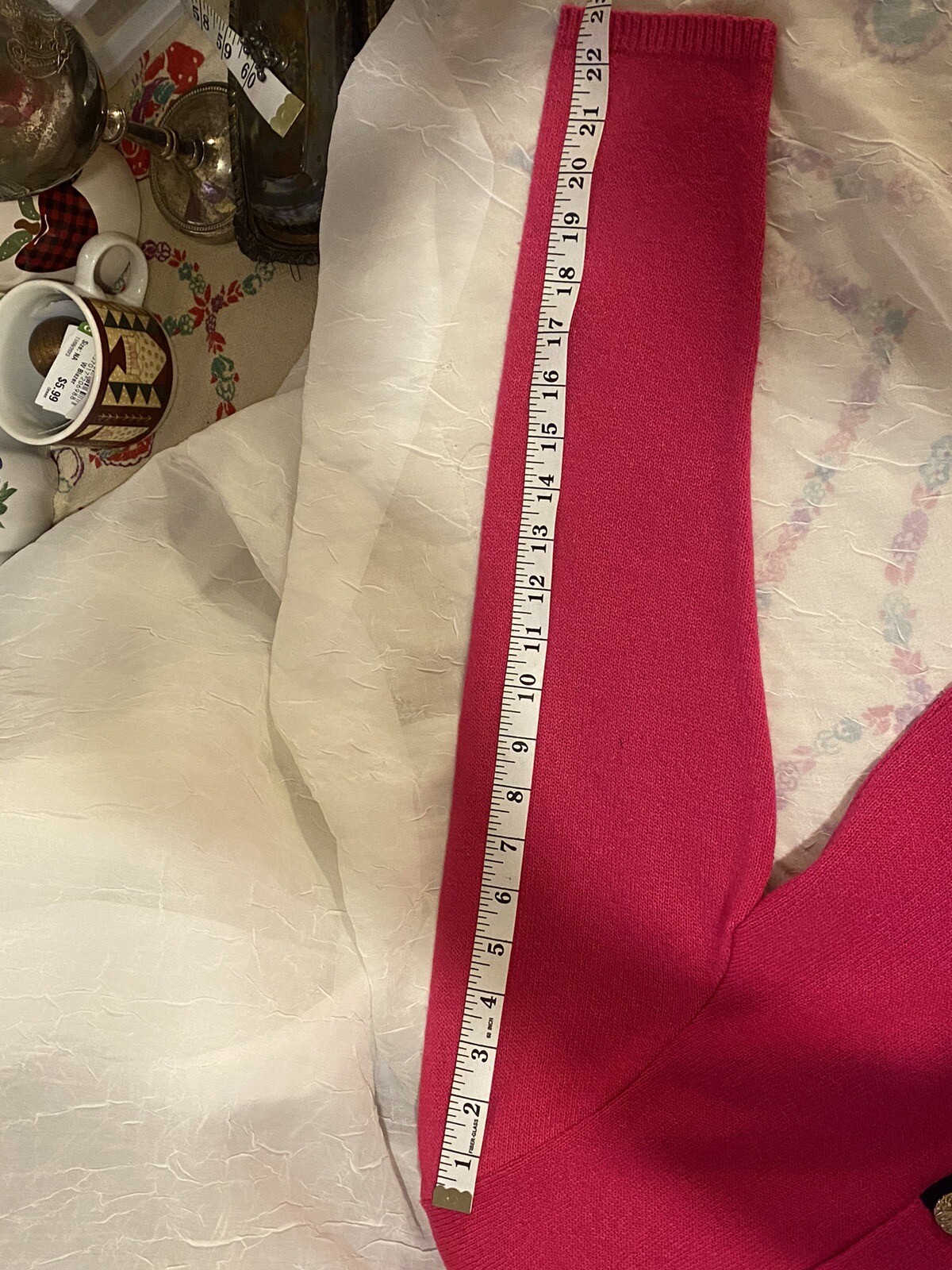 Vintage Double Breasted Hot Pink Sweater By Laura By Alyzia