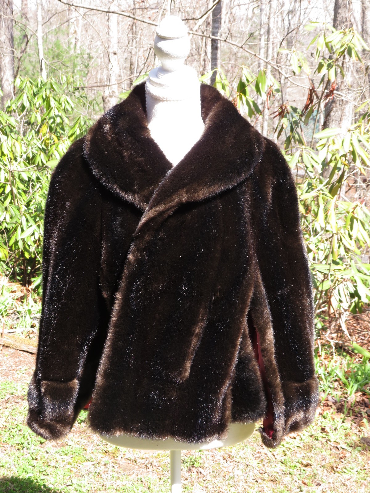 Vintage Tissavel France Faux Fur Stole Wrap Shawl Fisher’s Lincoln Park 21″x25″
