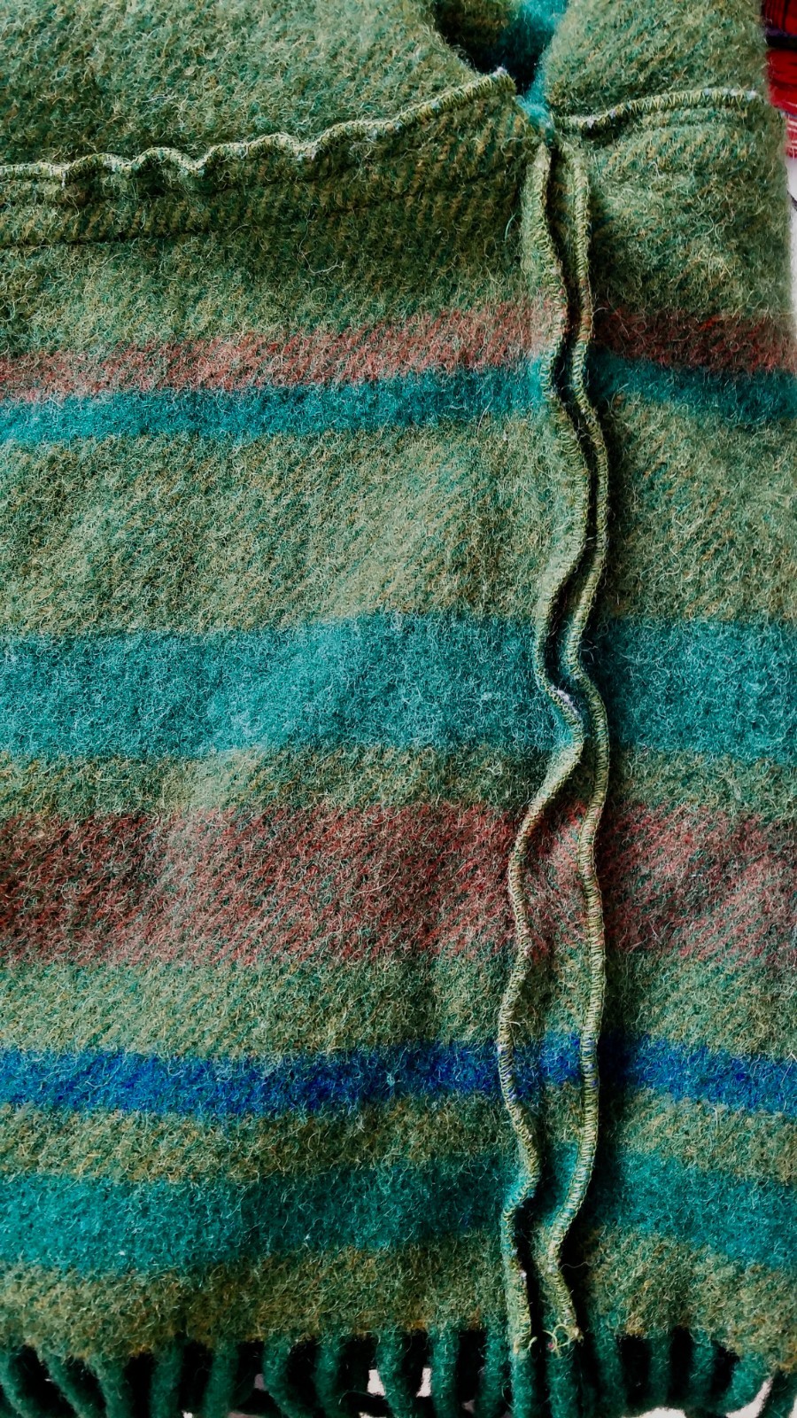 Vtg 60s-70s Lapp Lander Nordic Felted Wool Striped Sweater w/Fringe – Sz M/40