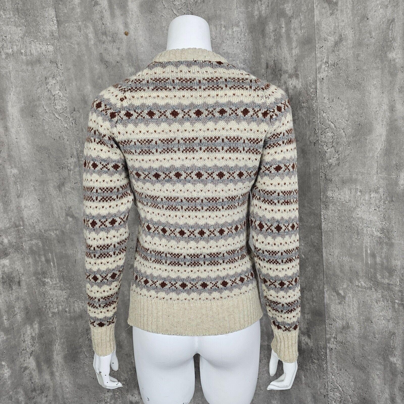 Vintage McGregor S Wool Blend Fair Isle Eclectic Grandpa Sweater Ski Winter