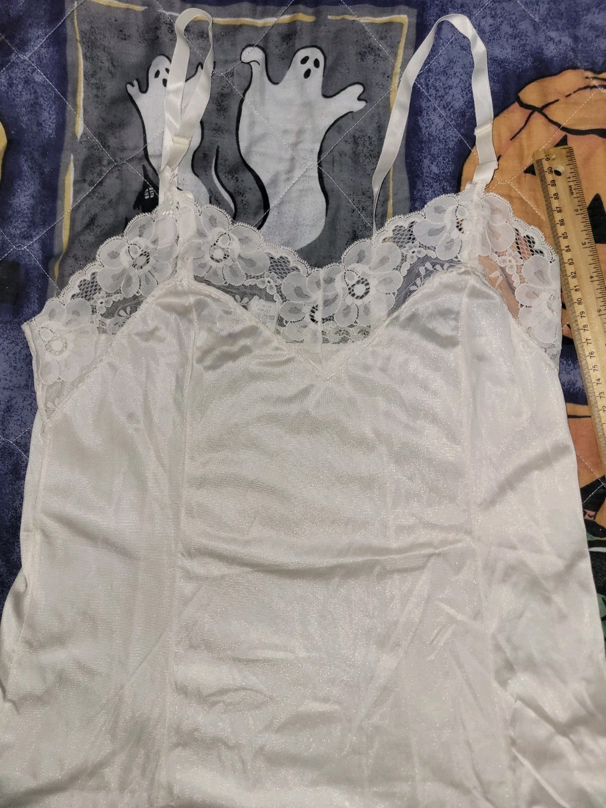 Velrose Full Slip Gown Ivory Lace Vintage Women’s Size 36