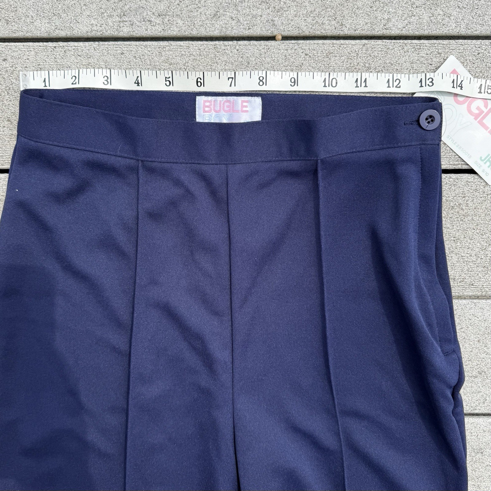 NWT! Vintage Retro 1980s 80s Navy Blue Bugle Boy Stirrup Pants Women Sz M 9/10