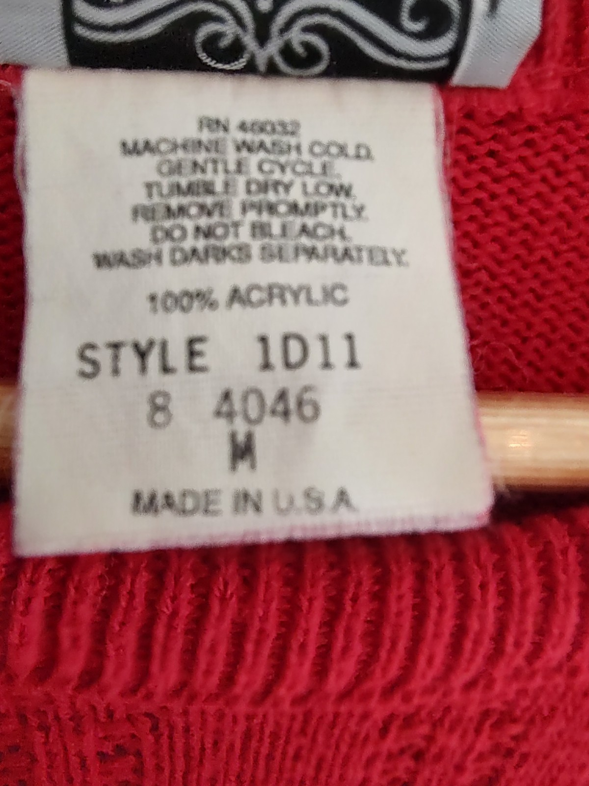 VTG Nikki Short Sleeve Sweater Red W Sz M Made In USA Valentine’s Day Preppy