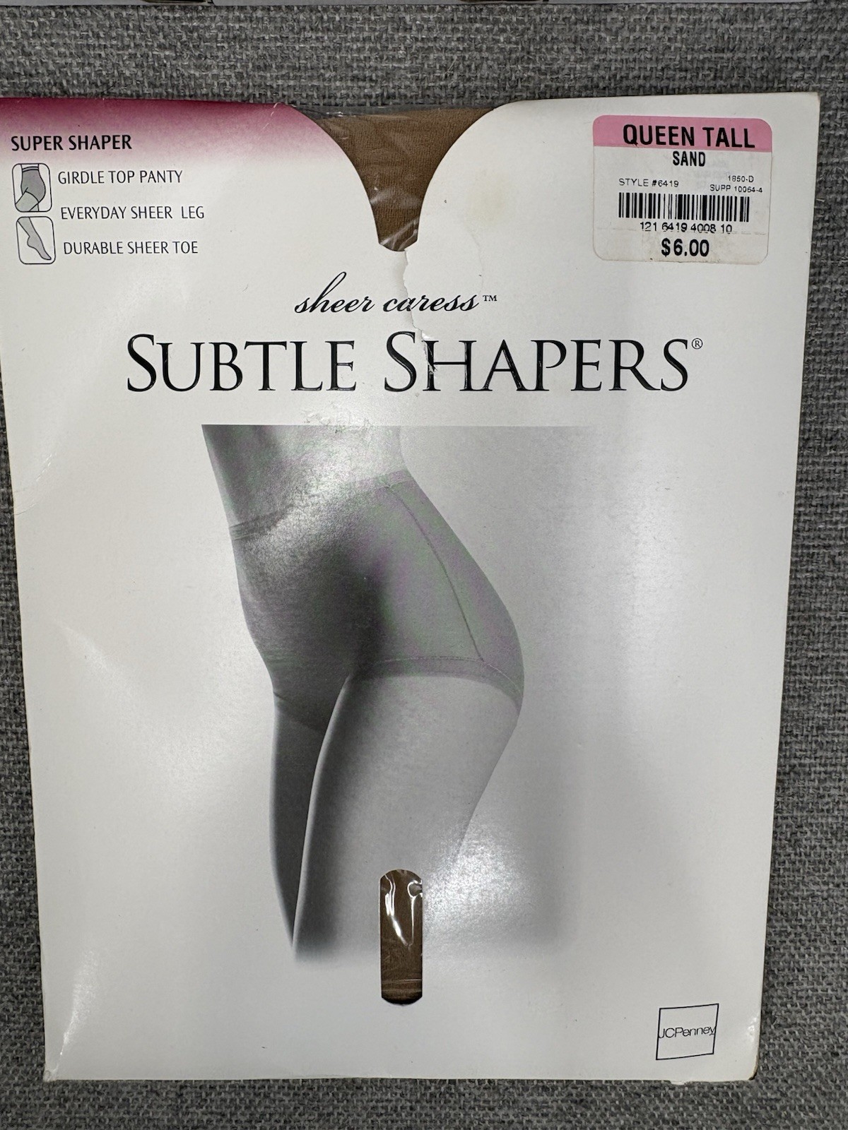 Lot of 2 VTG Plus Size Pantyhose Hanes Two Plus Jet JCPenney Queen Tall Sand NIP