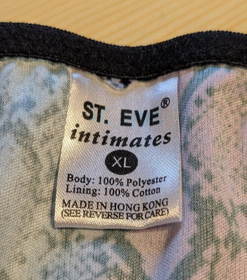 Vintage Y2K St Eve Intimates XL (8) Panty Hong Kong Hi Cut Silky Microfiber New