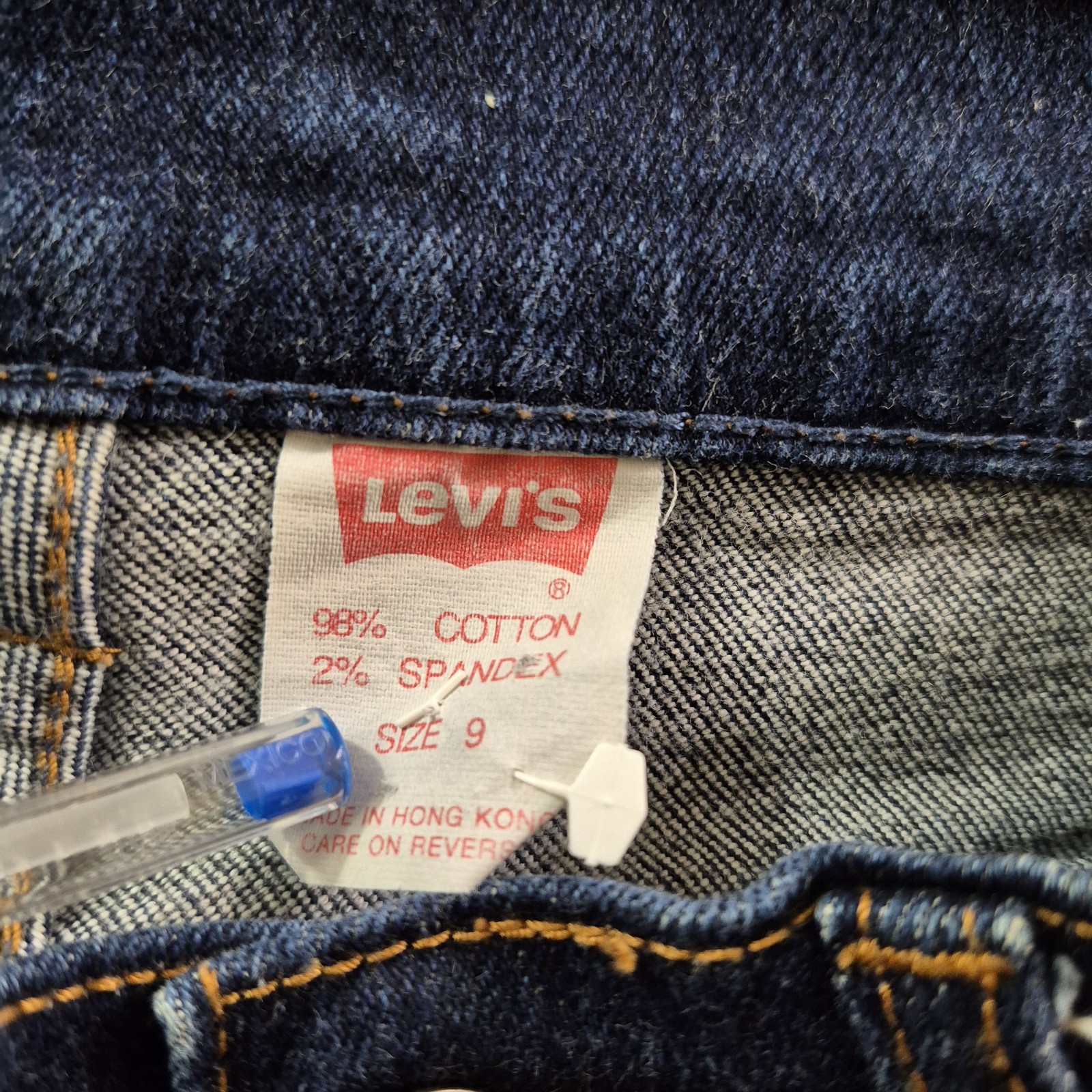 Vintage Levis 10912 Slim Fit Tapered Leg Jeans Orange Tab Womens Size 9 Blue