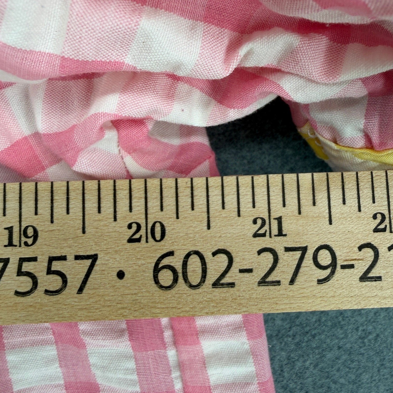 Vintage Styled by Saybury Gingham Seersucker Caftan Small Maxi Dress Pink Blue