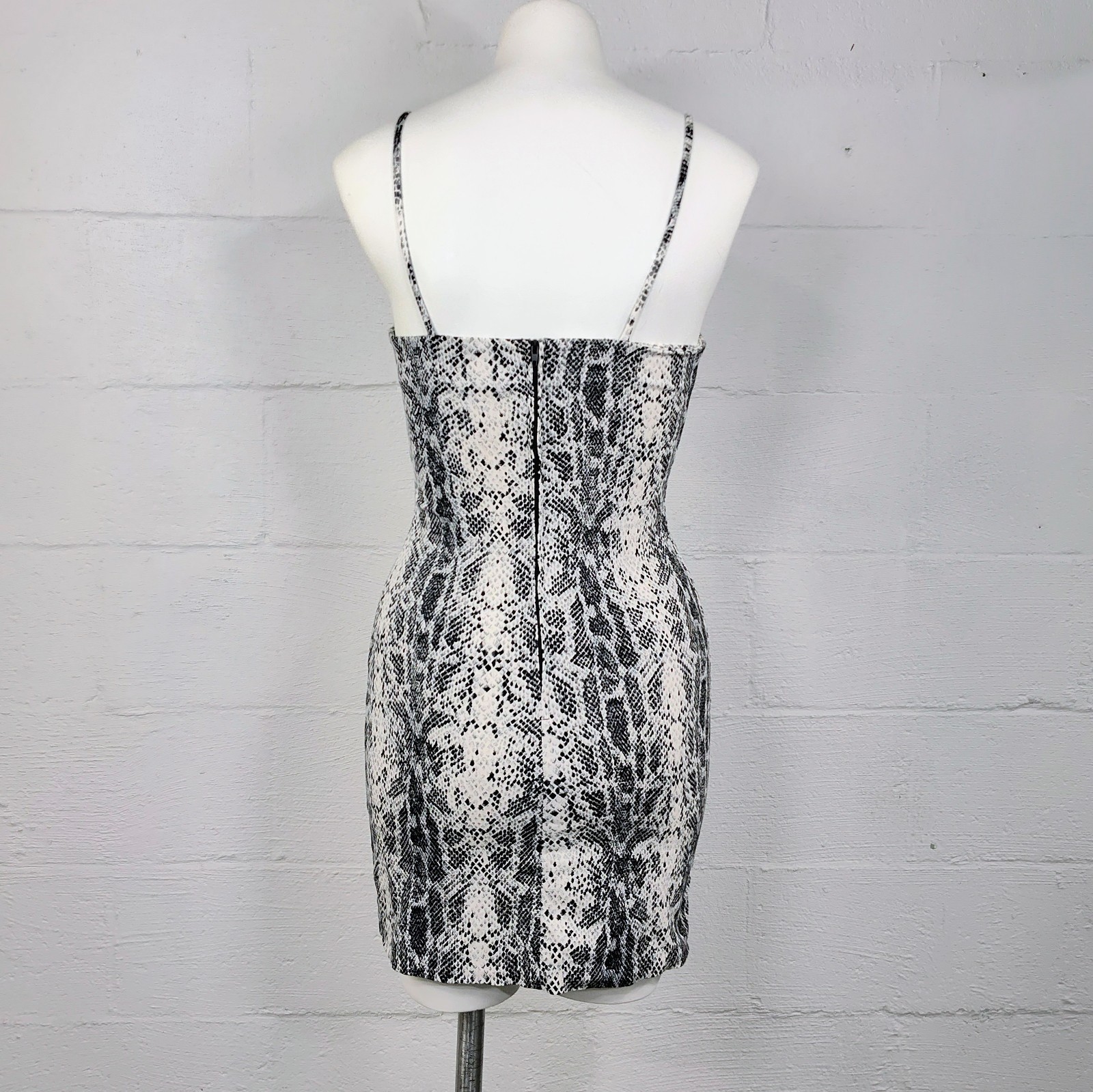 Formula X Vintage 90’s White Snake Print Club Mini Dress Size 1 XS