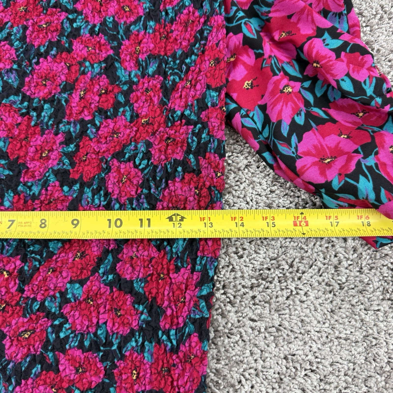 VTG Expo Dress Women’s 6 Floral Cottagecore Prairie Peasant Smocked Drop Waist