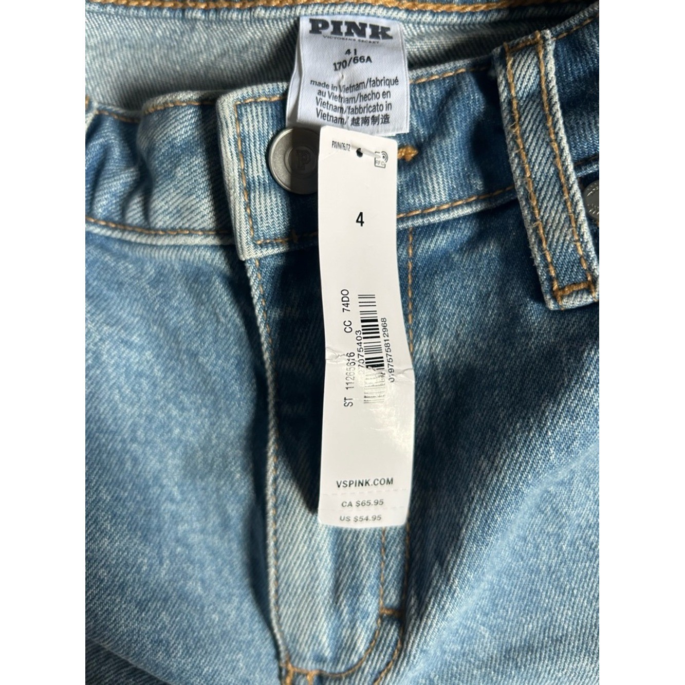 NWT Victoria’s Secret PINK Size 4 Cut Off Denim Jean Shorts