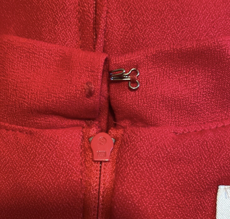 Vintage! Boulevard DE Paris Red Collared Halter Dress Size 14