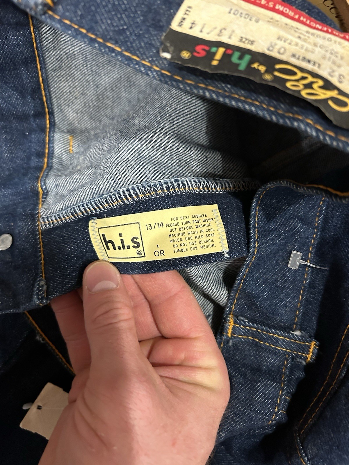 VTG Chic by H.I.S. High Waisted Jeans Deadstock NWT Second Skins Dark Wash 13/14