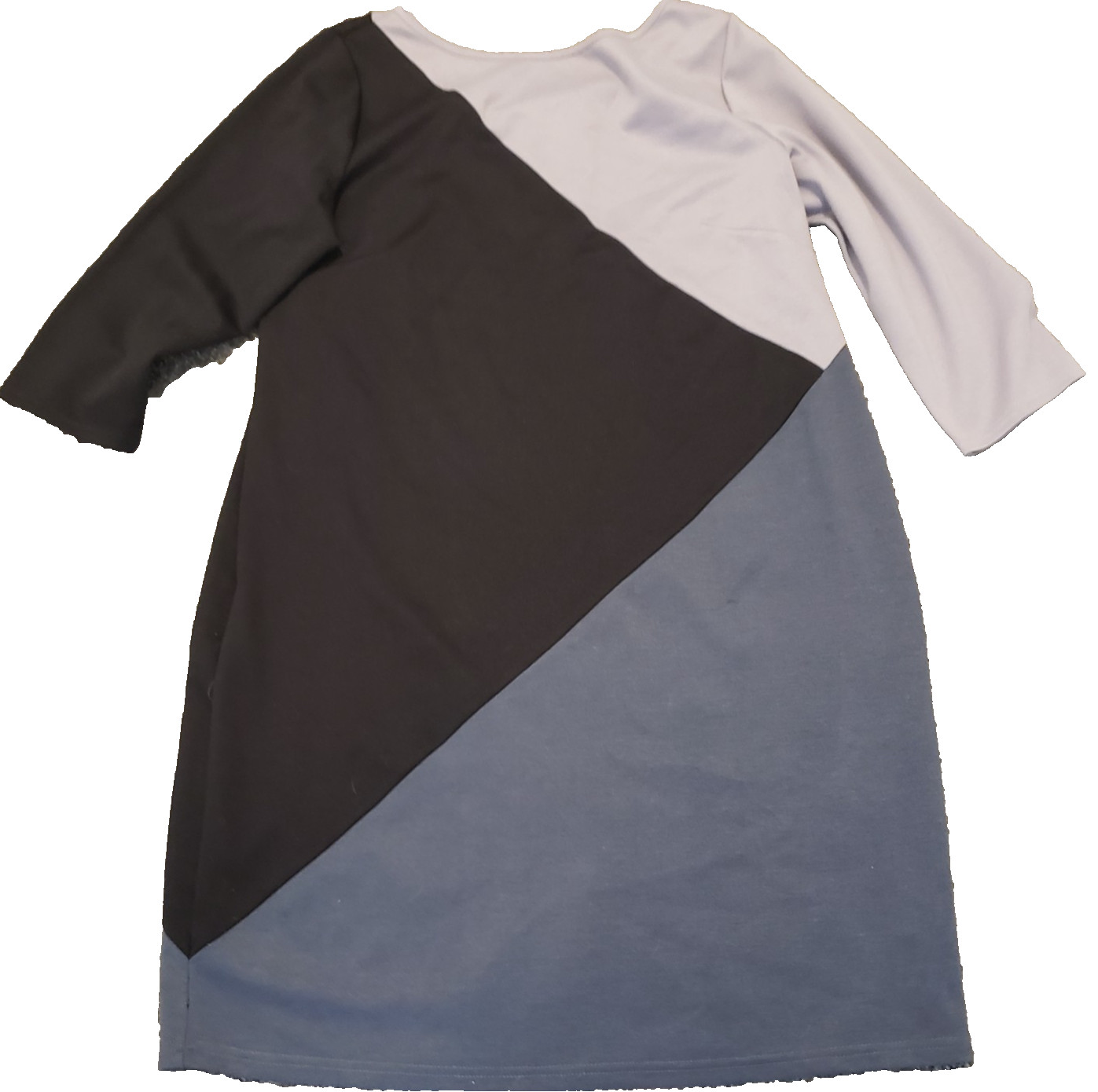 Bob Mackie Art to Wear Color Block Black Grey VTG L