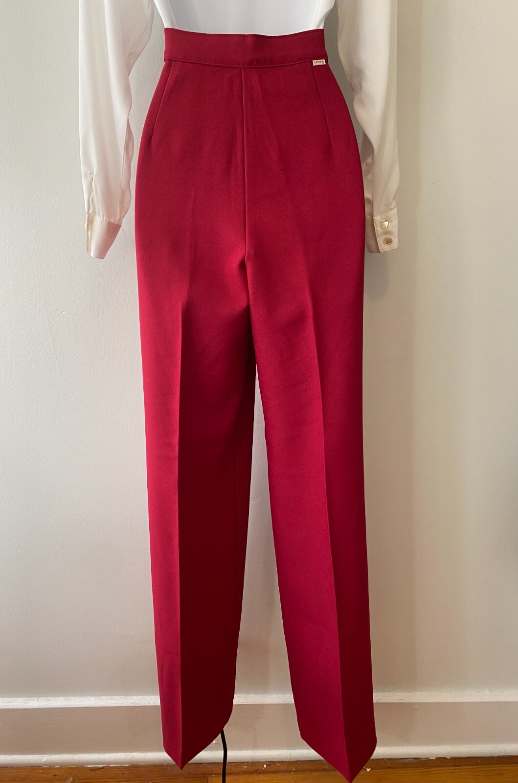Vintage Levis Bend Over Pant Womens Straight Leg Vtg 14 Berry Trousers 28×33 New