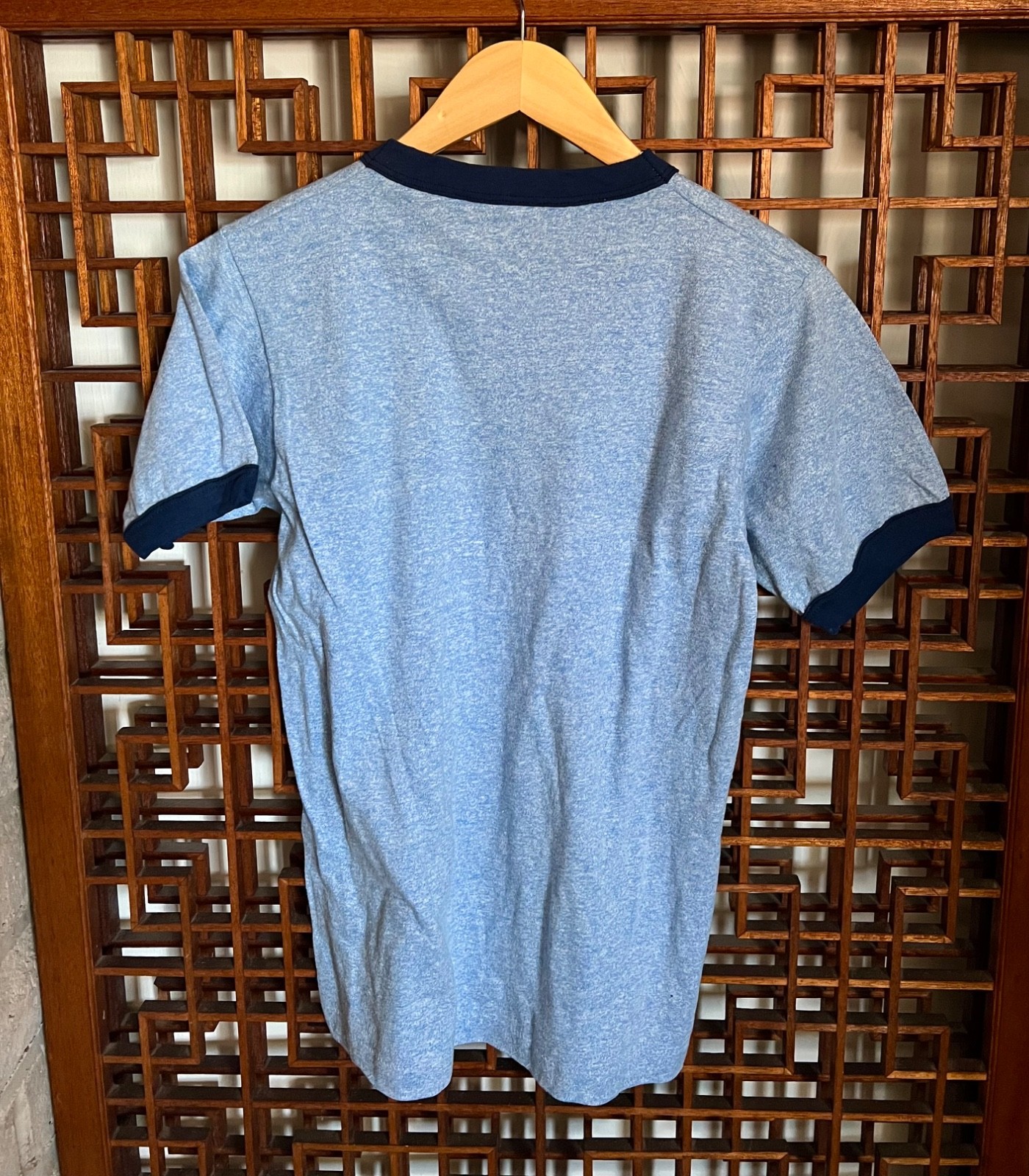 Vtg 1970s S t shirt Ringer Heather Screen Star Single Stitch Power Little People