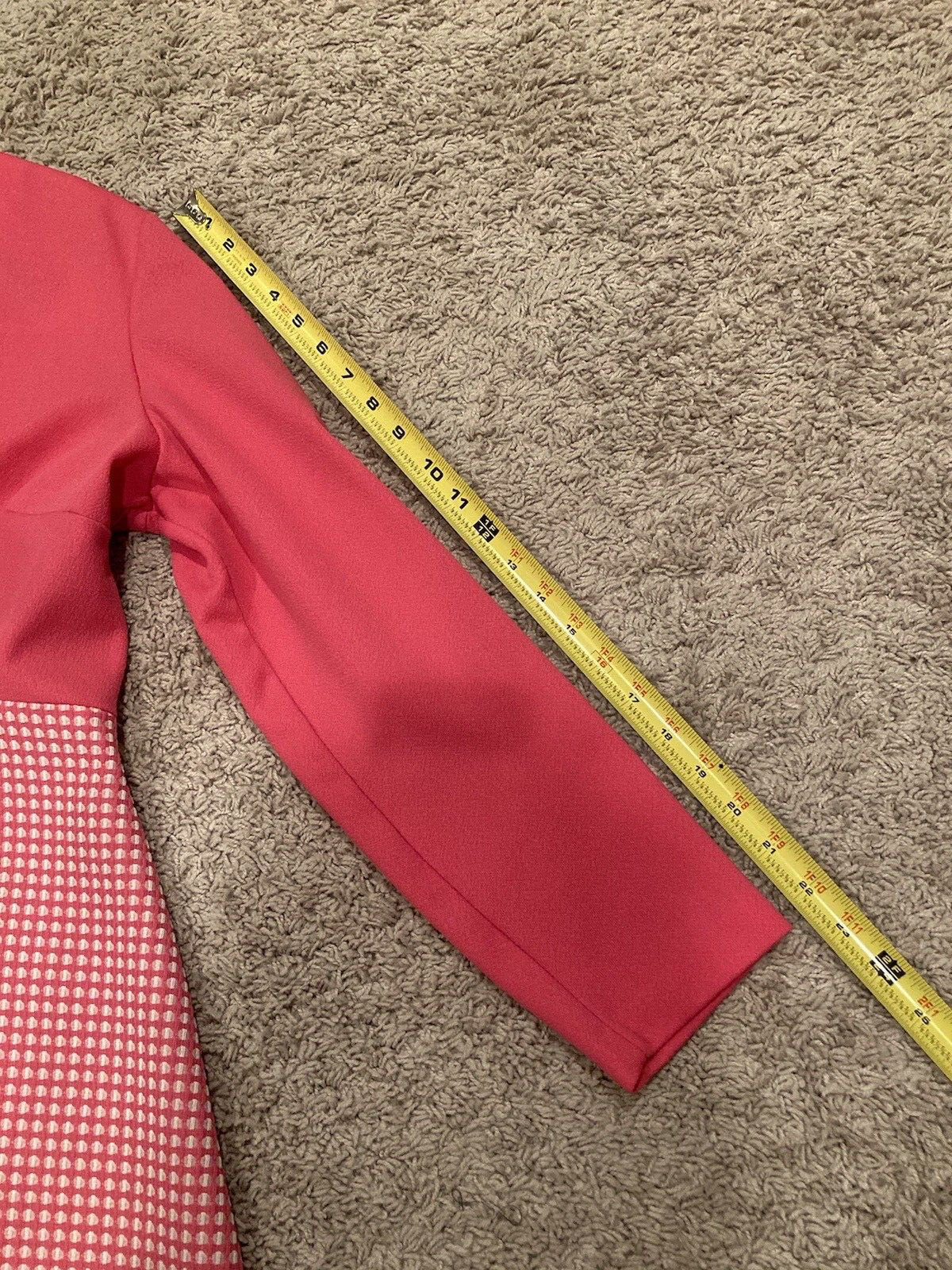 VINTAGE PURITAN FOREVER YOUNG 1970’S PINK CHECKED LONG SLEEVE MAXI DRESS – M