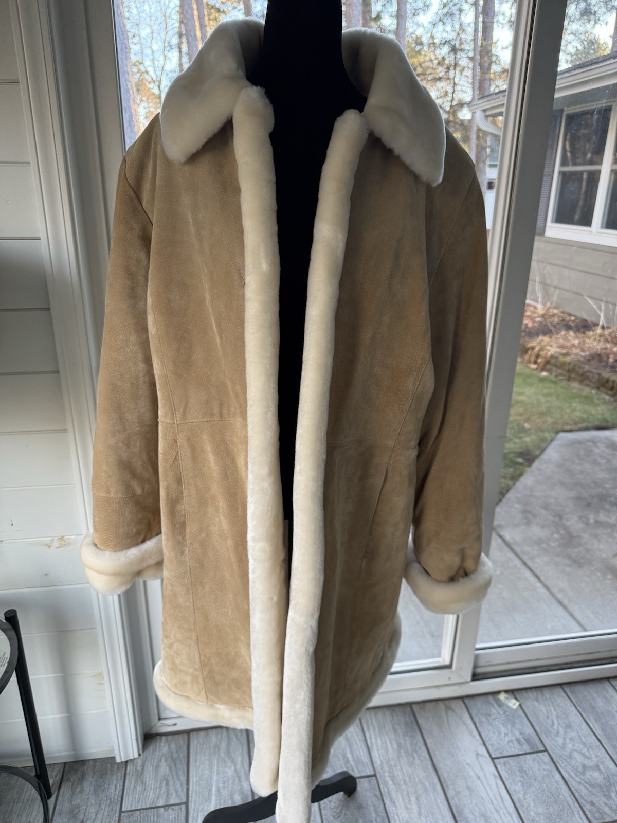 Vintage Venezia Suede Leather Faux Fur Plus 26/28 4X Penny Lane Afghan Coat