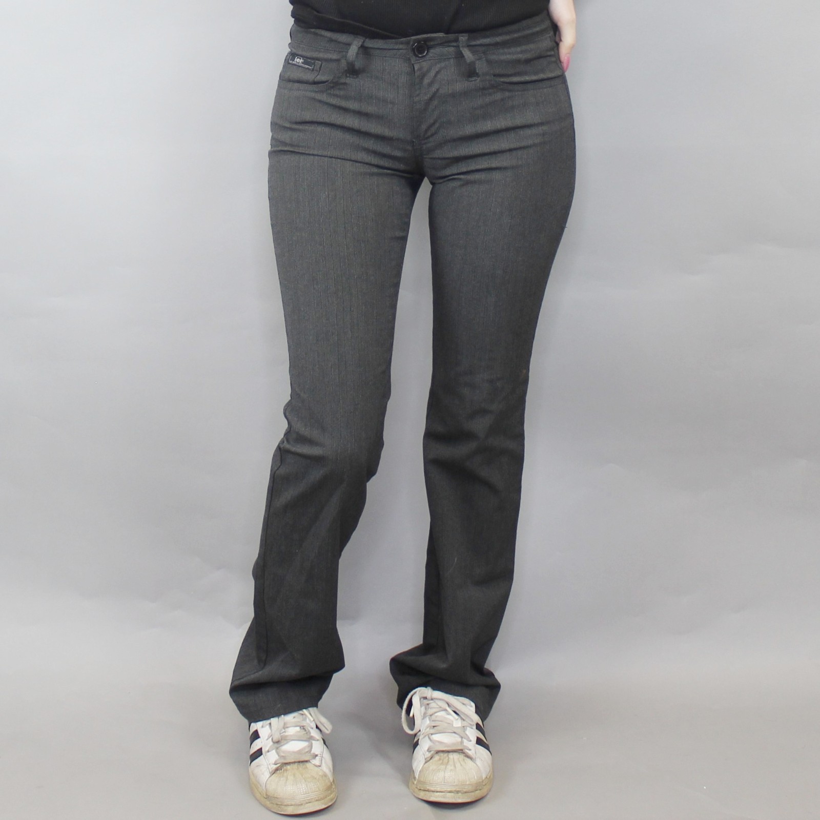 Vintage Y2k Pinstripe Bootcut Low-rise Pants by L.e.i.