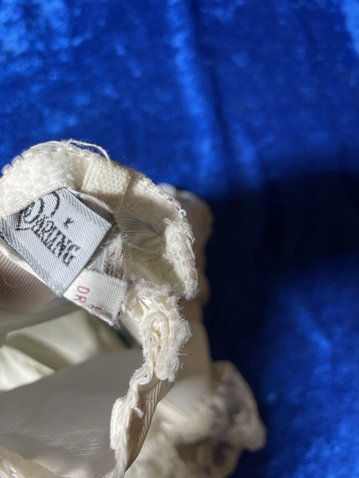 Vintage Darling Corset White Lace Frilly Coquette Size Small Lingerie