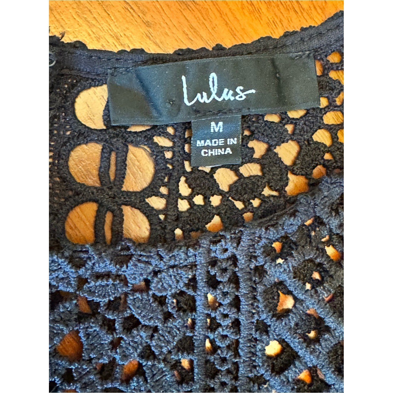 Lulus Black Lace Tiered Mini Dress Cocktail Wedding Guest Size M