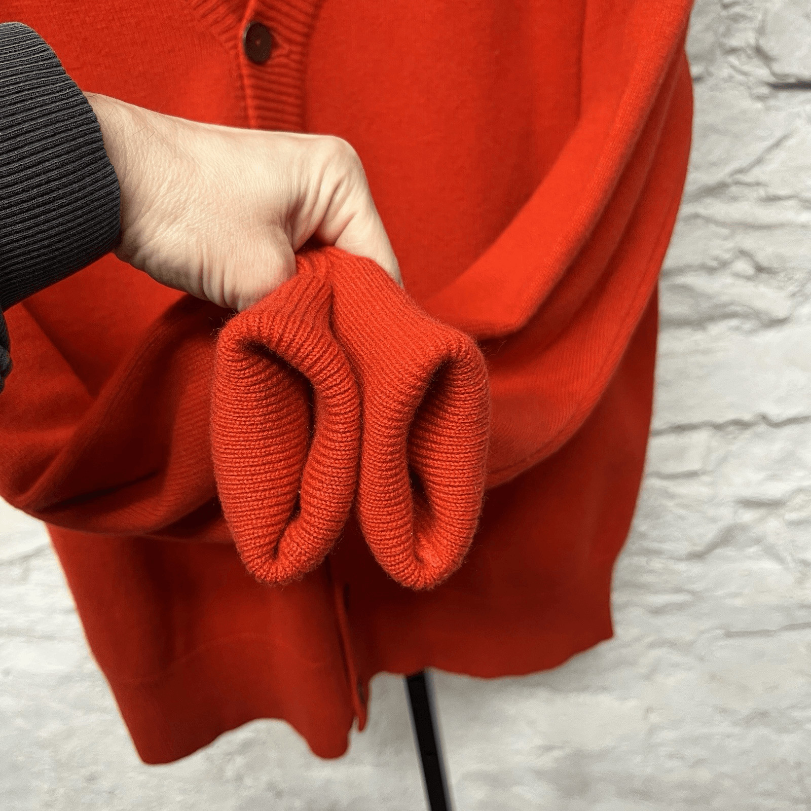 Dalton 100% Cashmere Cardigan Sweater Grandpa Hipster Red True Vintage 1960s