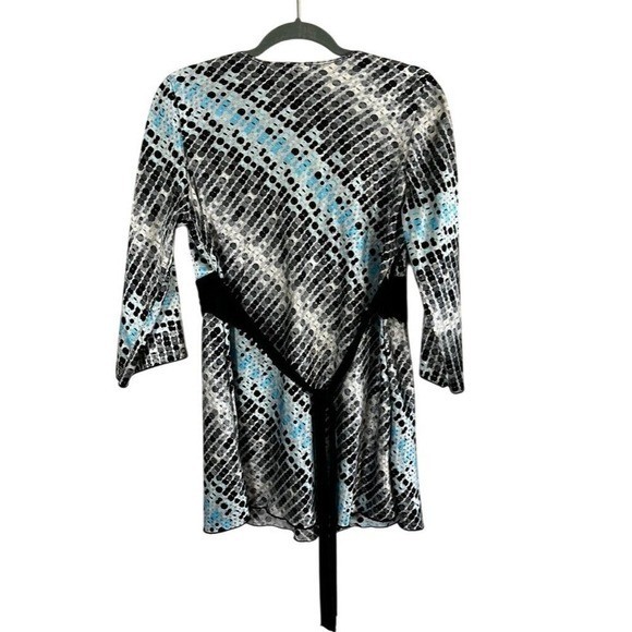 Retro Sequin Babydoll Top Blue M Boho Indie Folk Hippie Y2K Chic Colorful 90s