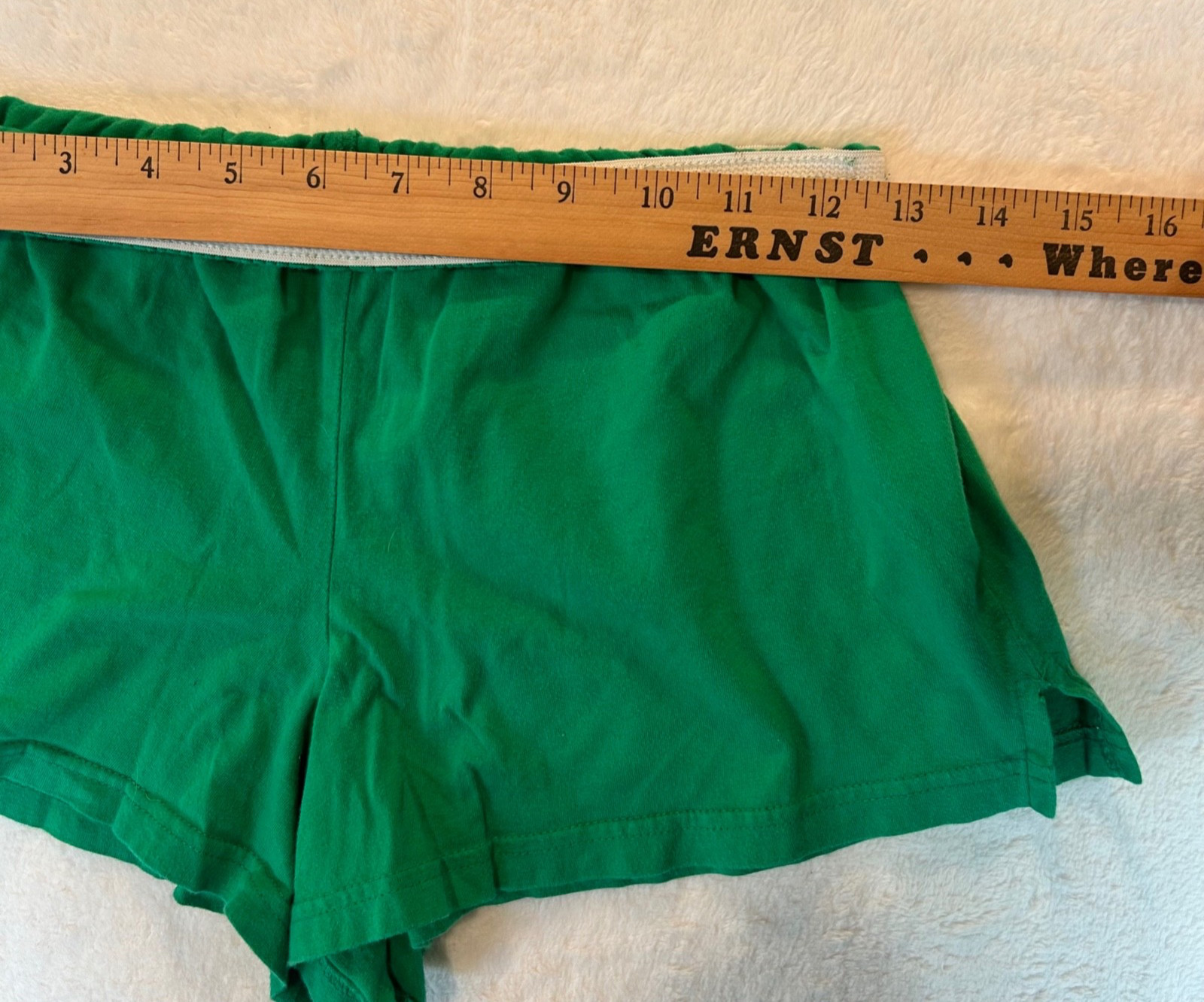 Vintage Y2K Fold Over Booty Shorts Green Panama City Beach Florida EXIST Size L
