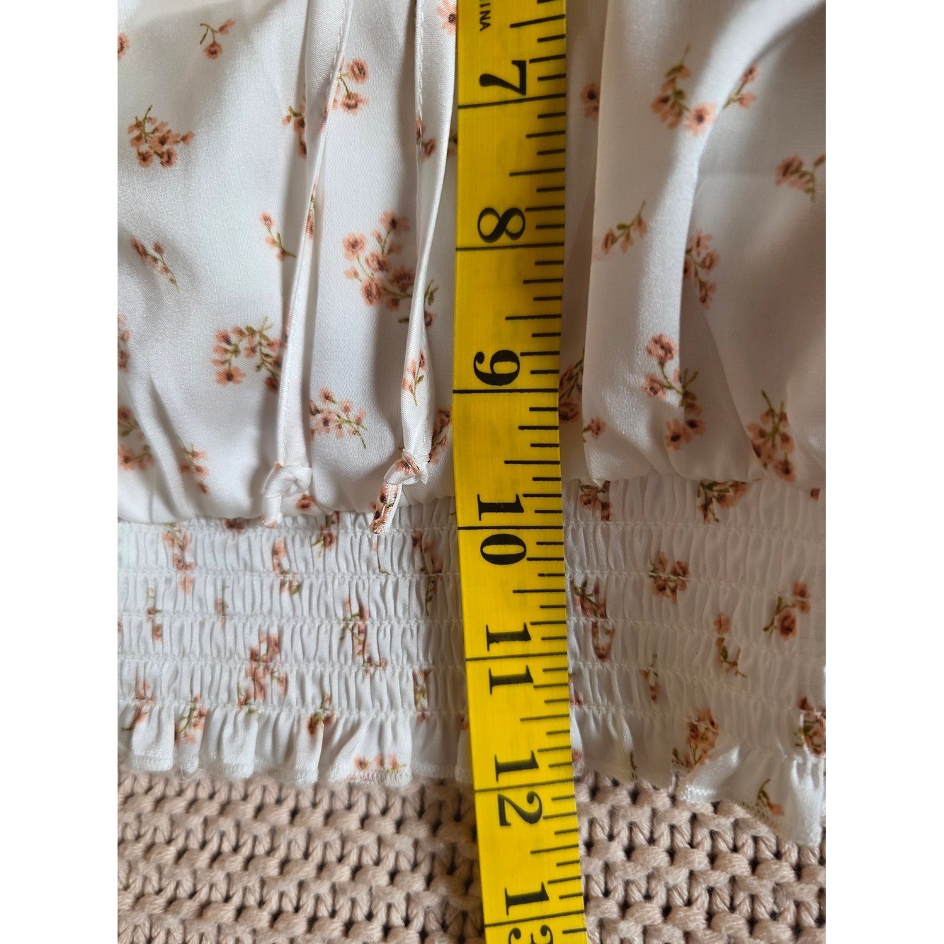 NWT Ambiance Satin Floral Smocked Cami Size L | Coquette Cottagecore