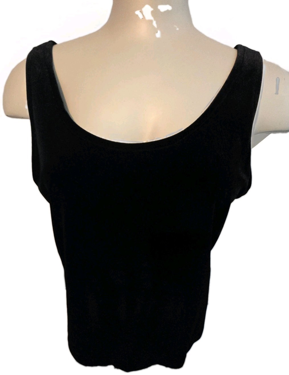 VTG Moonlighting Womens Black Velvet Tank Top With Glitter Flower Jacket Sz M