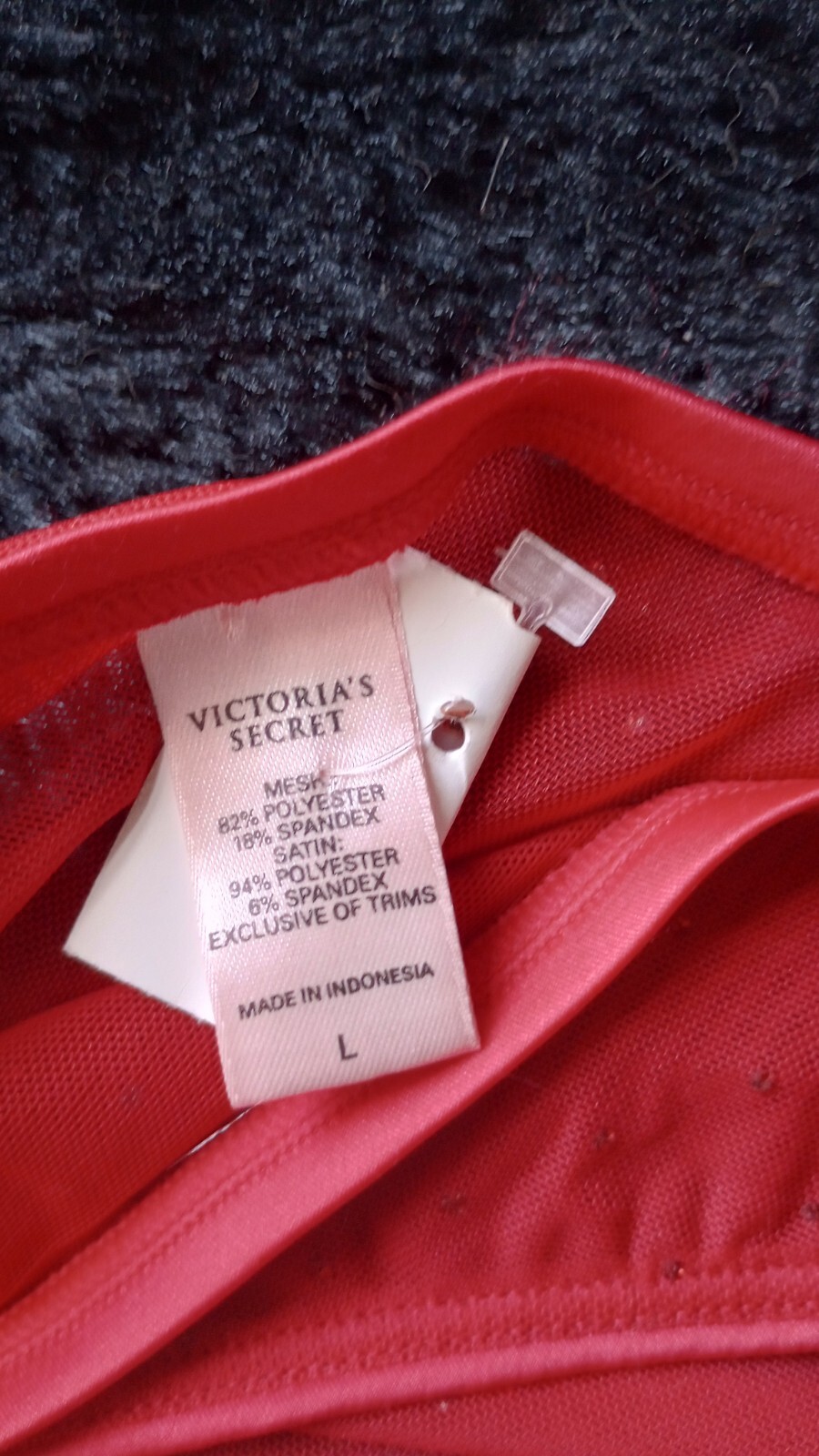 NWOT Vintage Victoria’s Secret Red Sheer Mesh Lace Sequined Panties Large 2008