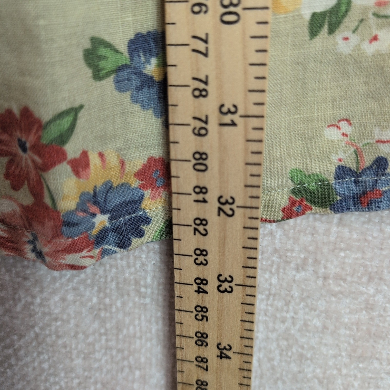 VTG 90’s Eddie Bauer 100% Linen Floral Drop Waist Dress Wmns Large Cottagecore