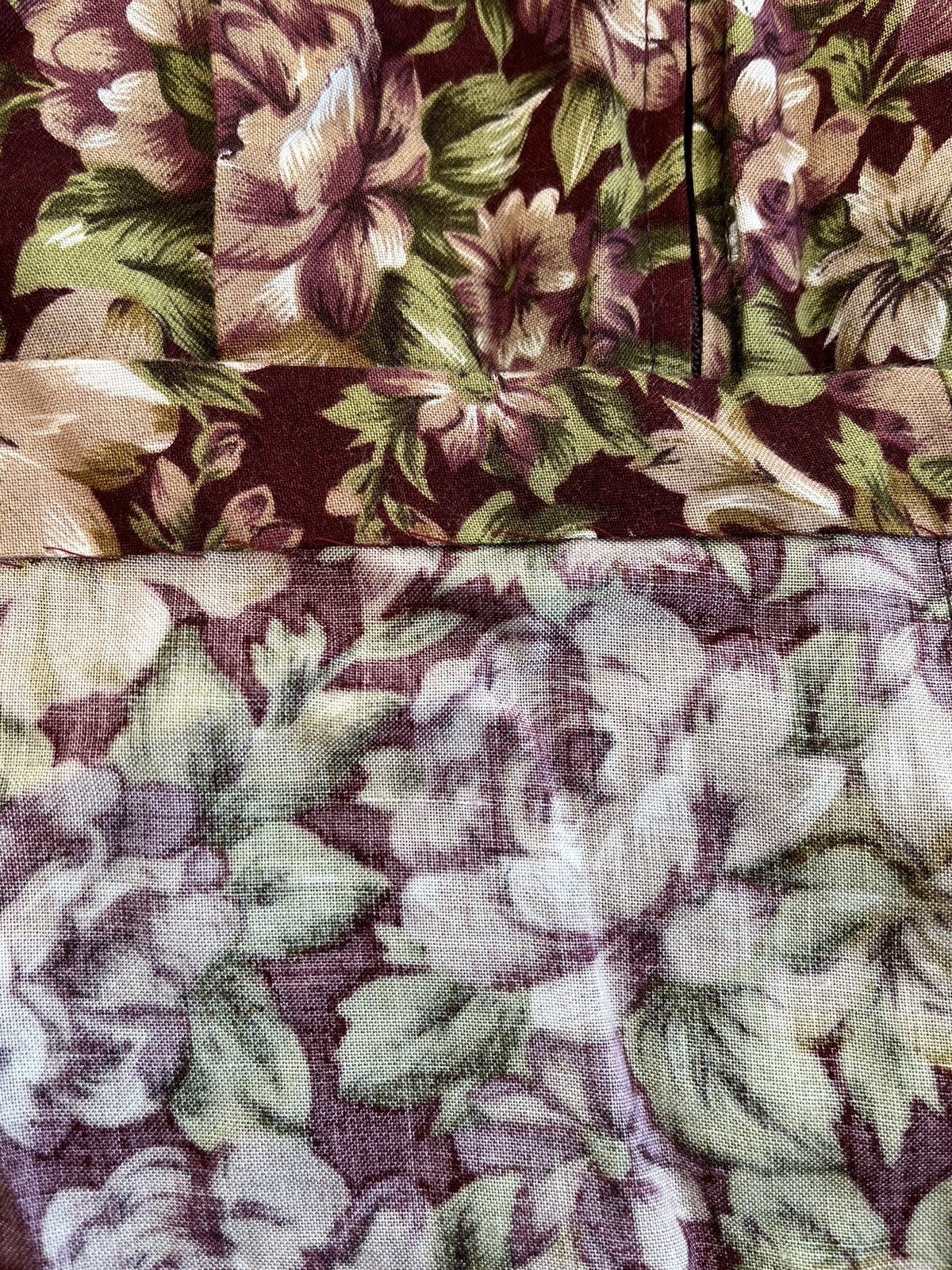 Vtg 80s Floral Dress Secretary Holiday Cinch Waist Miss Dorby Velvet Cottage 16