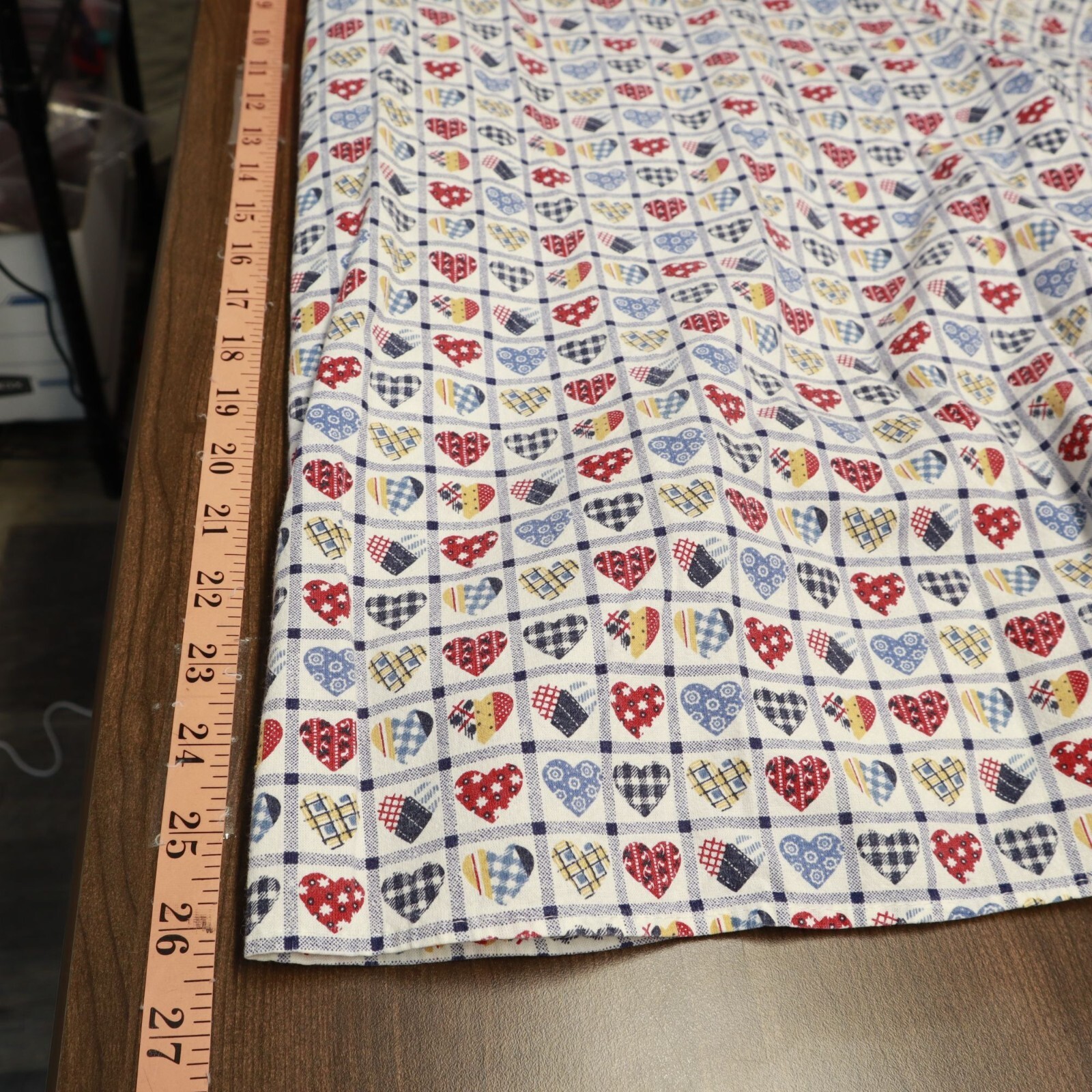Best Blouse Company Heart Patchwork Shirt Women 24W Multi Lovecore Vintage Retro