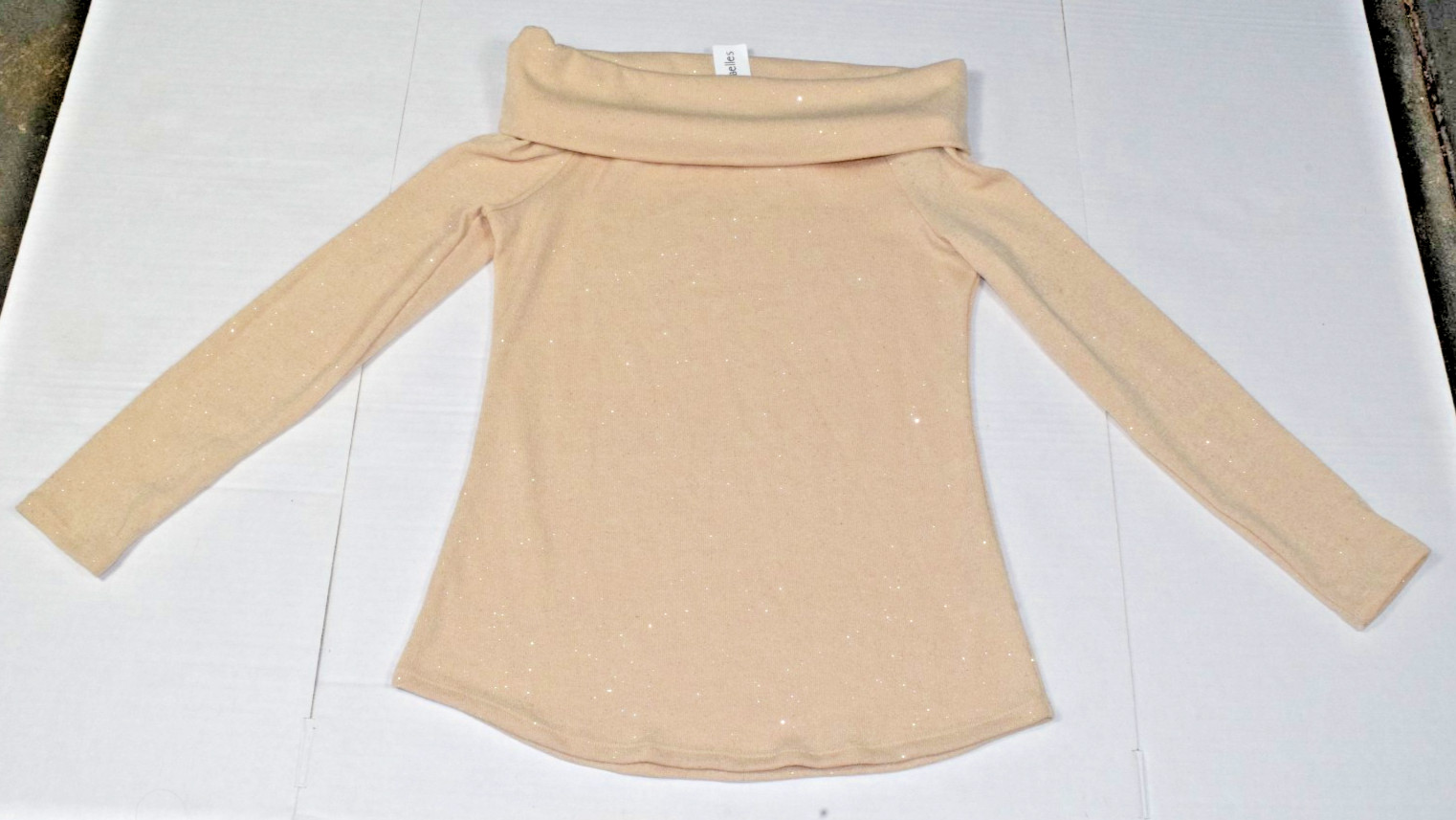 Vintage Off Shoulder Top Fantastic Fawn Size M Y2K Glitter Made California NWT