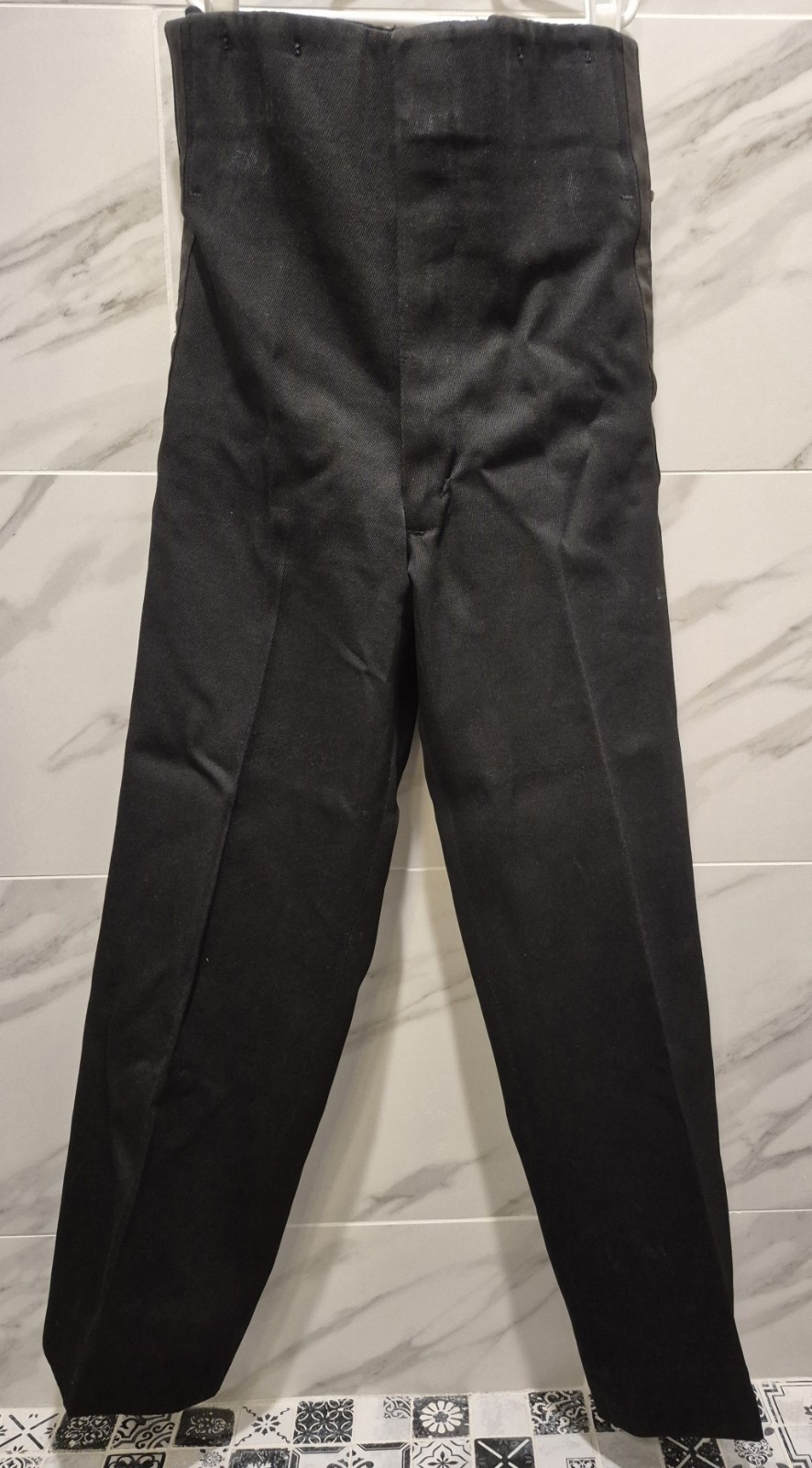 Vintage 80s Black Marching Band Pants Size 1 Adjustable