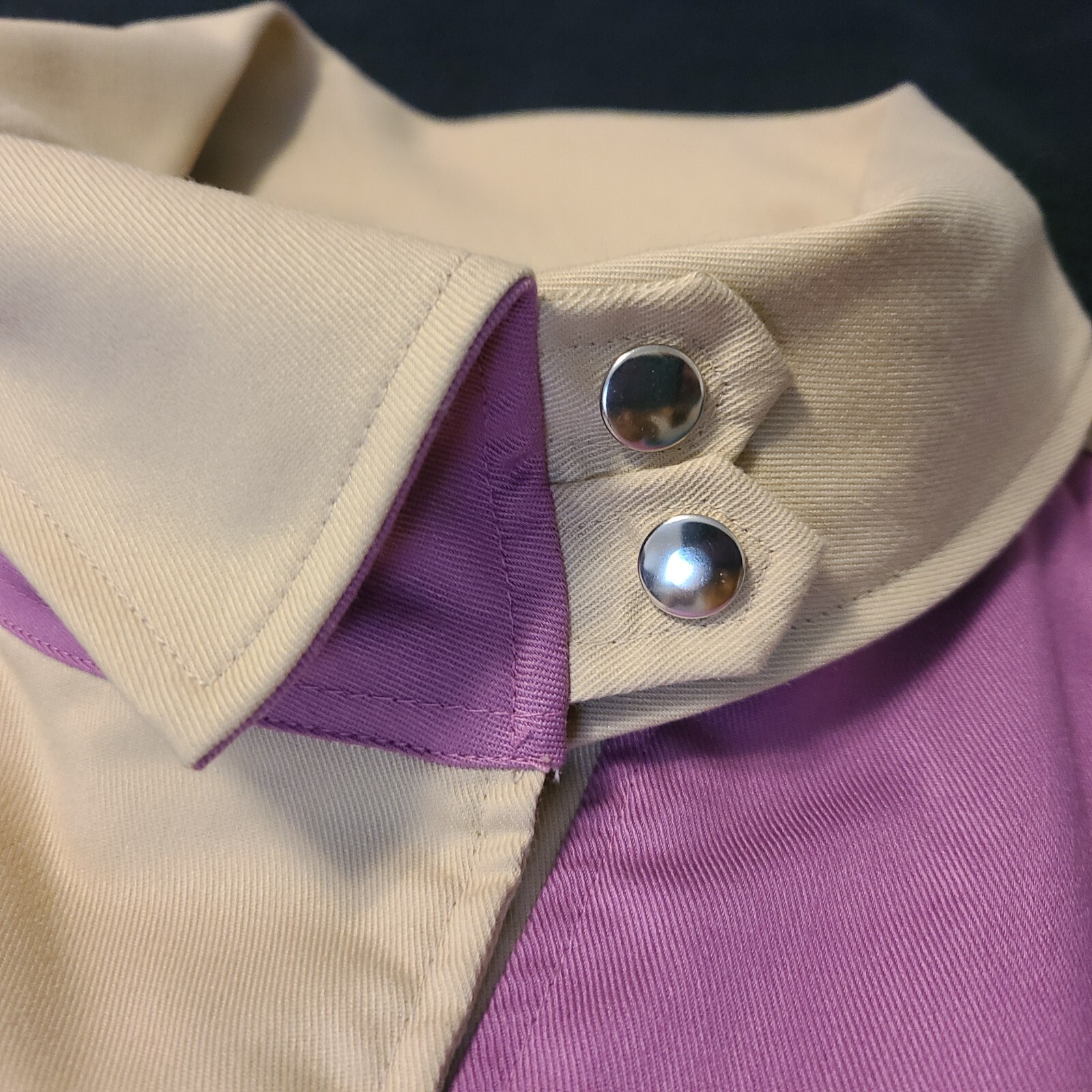 Vtg 80’s Tan Jay Jacket Women’s 22 W XXL Block Colors New Wave Unique Collar USA
