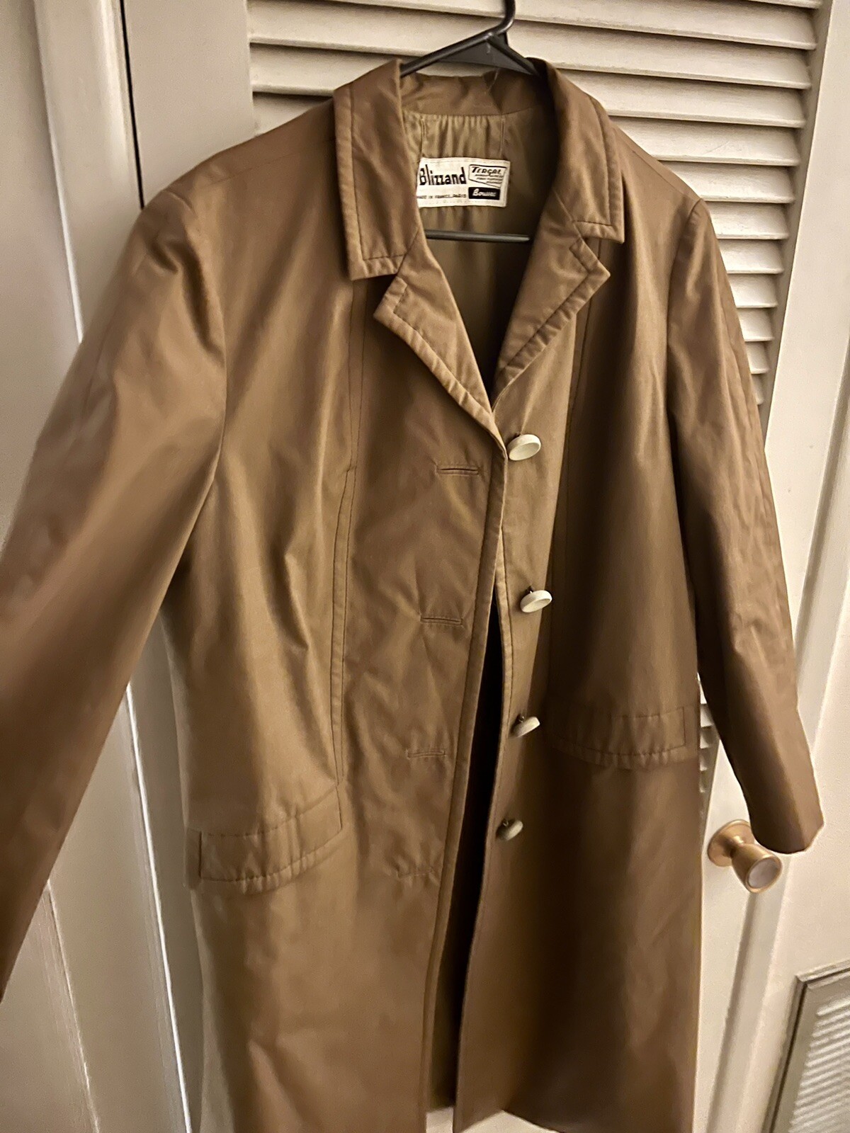 Blizzand Vintage Trench Rain Coat Made In France in 1960s