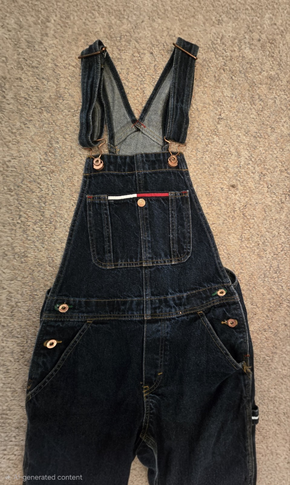 Vintage Tommy Girl Bib Overall Jeans Hilfiger Y2K XS