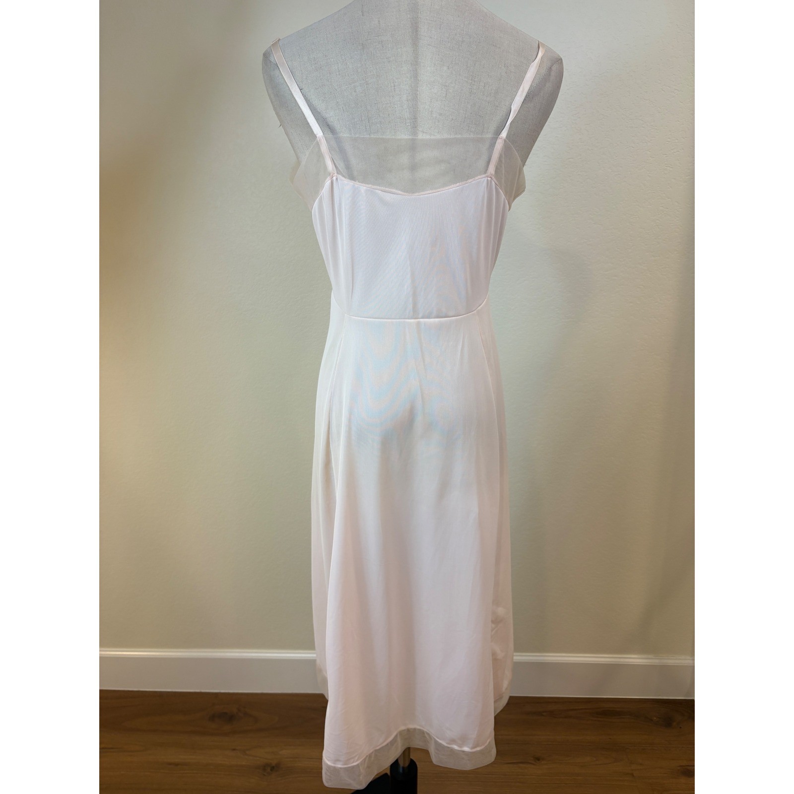 Vtg 50s Lace Top Scarf Slip Set S Pink 3pc Ensemble Romantic Formal cocktail