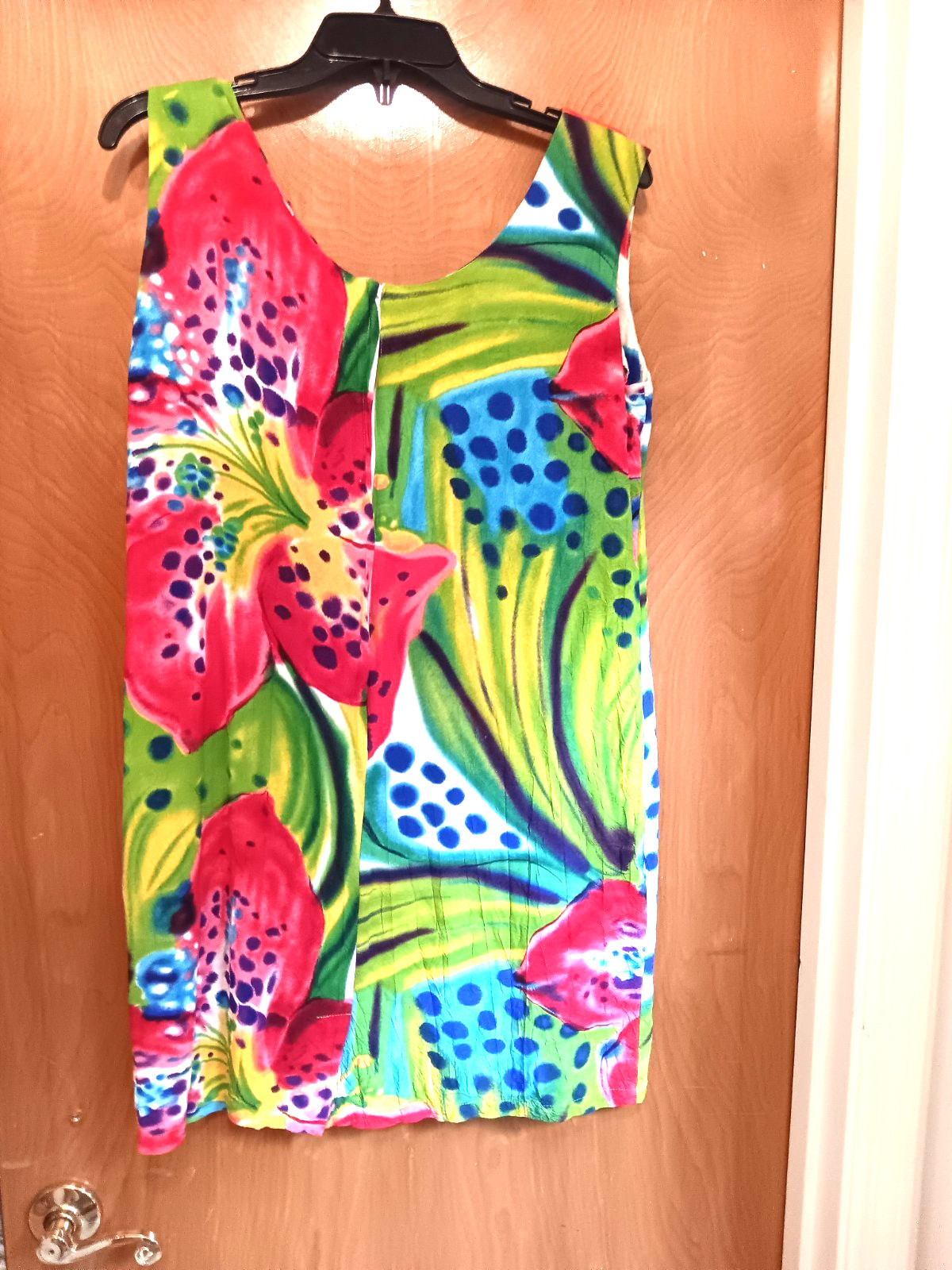 Jams World VTG Sleeveless Dress Glorioso Hawaiian Tropical Beach Cruise XL W304